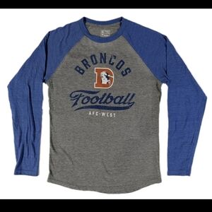 Denver Broncos Women's Small Graphic Long Sleeve T-Shirt NFL Vintage Look